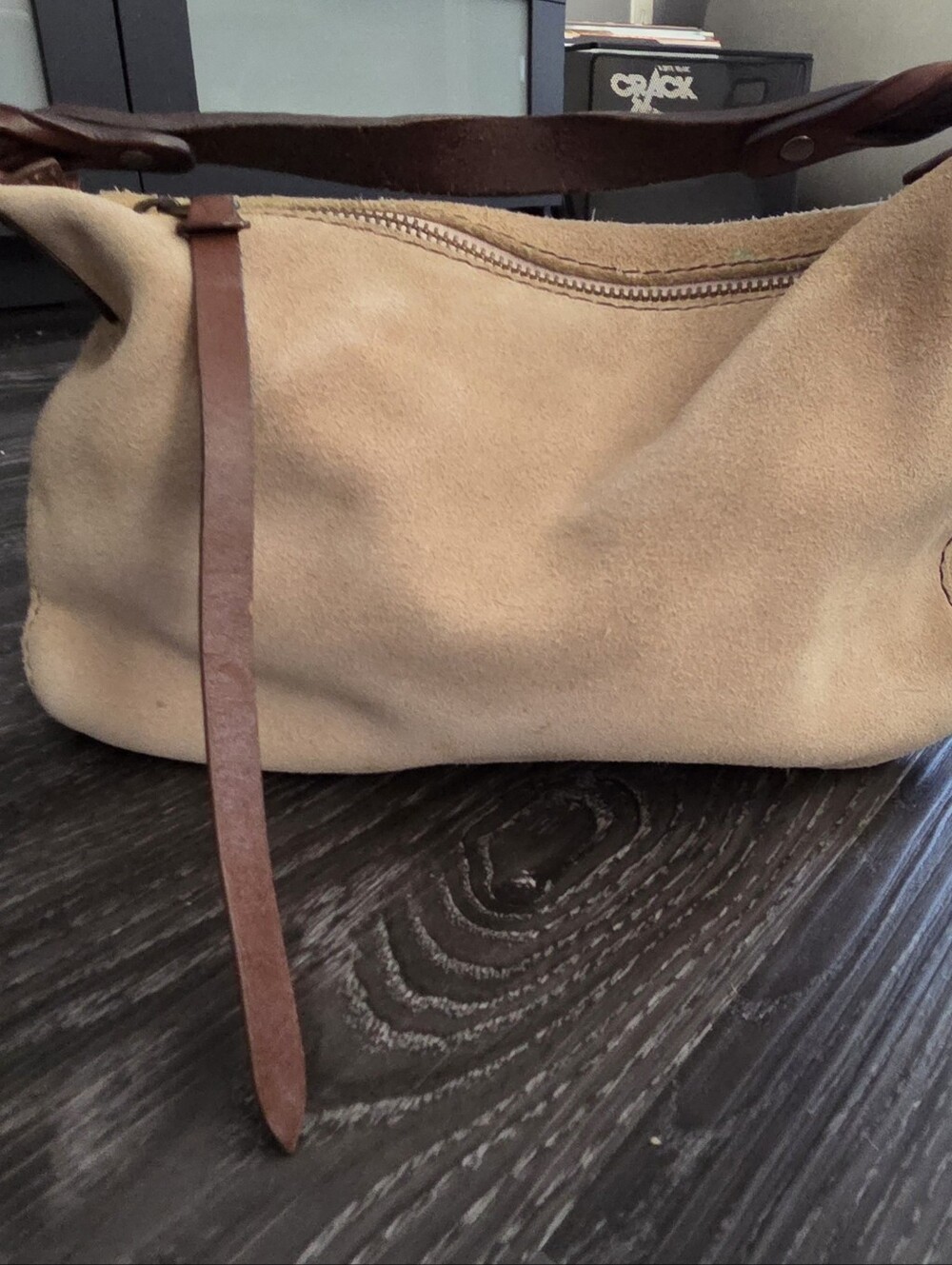 Vintage GAP Y2K Faux Suede Mini Shoulder Bag Blush Pink